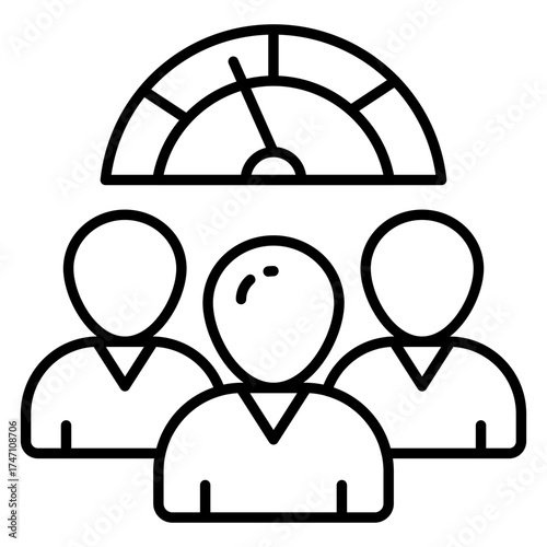 A linear design icon of efficiency 