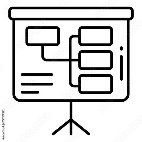 Conceptual linear design icon of hierarchy