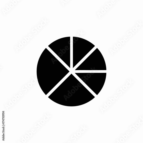 Pie Chart Icon – Business Analytics and Data Visualization Symbol