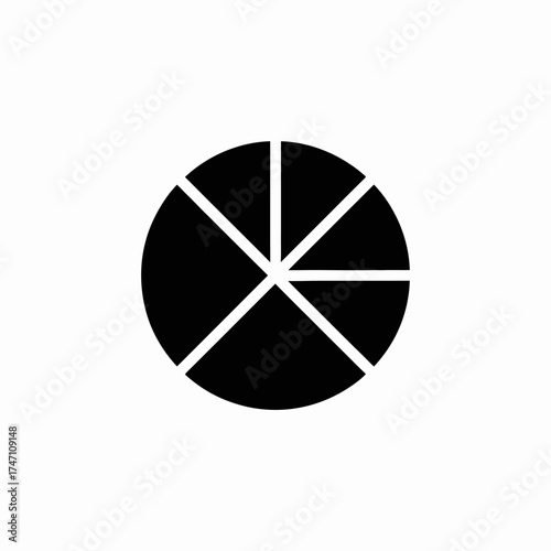 Pie Chart Icon – Business Analytics and Data Visualization Symbol