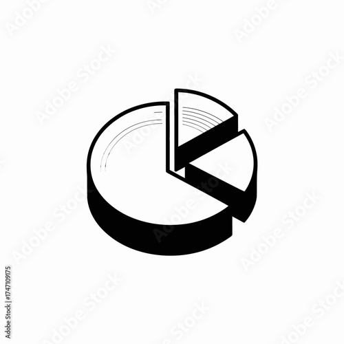 Pie Chart Icon – Business Analytics and Data Visualization Symbol