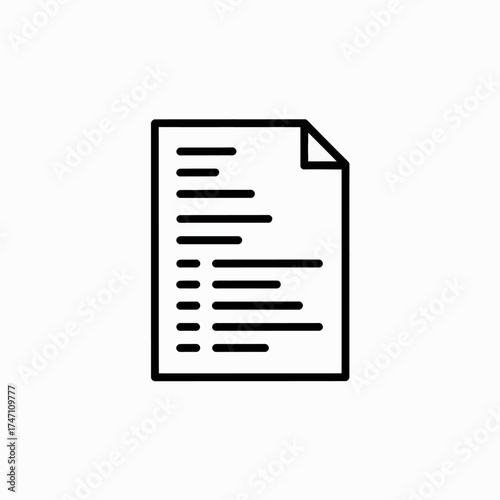 Resume Document Icon – Job Application and Career Symbol