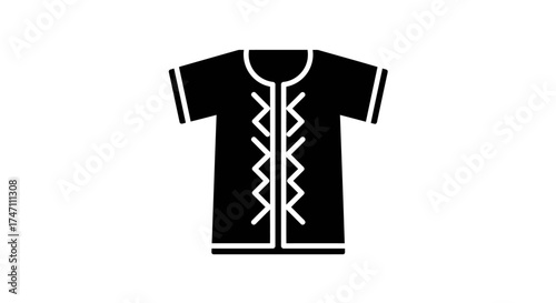 African dashiki shirt silhouette a traditional garment symbol of culture and heritage representing ethnicity and style vector