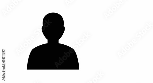 Anonymous person silhouette icon silhouette of a human figure isolated on a plain background representing an unknown individual or user profile vector