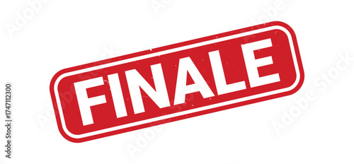 Finale stamp, Finale sign on red ink, Finale grunge stamp, Finale seal, Finale sticker, Finale distressed texture on white background