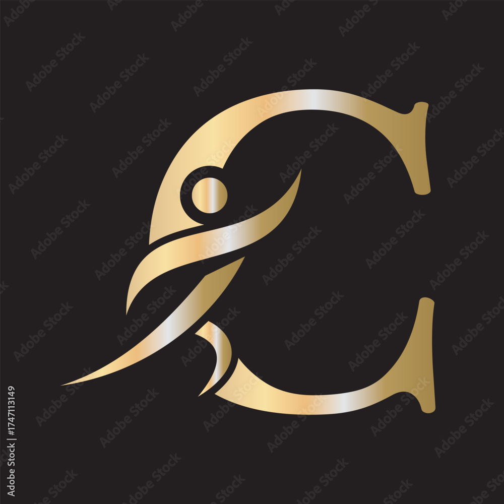 Obraz premium Initial Fitness Logo combine with letter C vector template