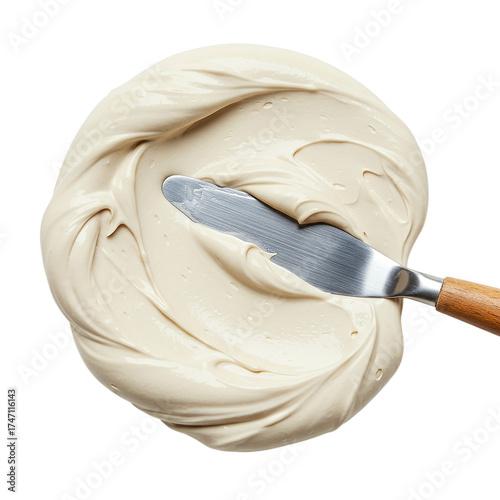 Creamy Frosting Spreading: Culinary Texture with Palette Knife