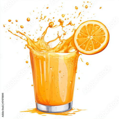 orange juice splash
