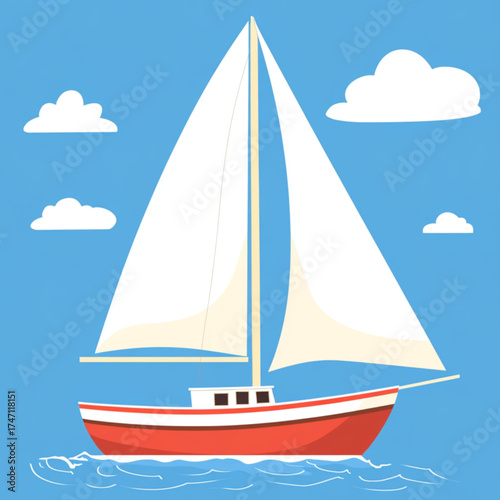 yacht on the sea