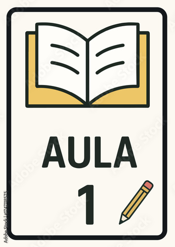 Carteles escolar de aula numero uno