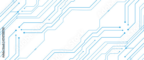 Black lines abstract technology circuit board for web vector background..