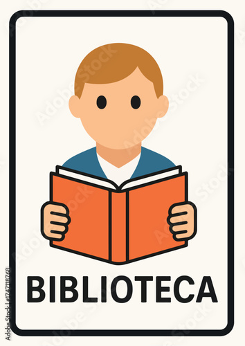 Carteles escolar de biblioteca