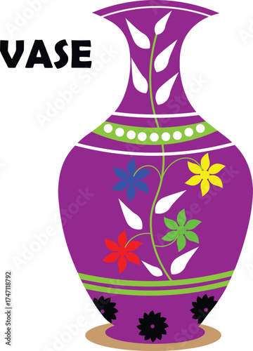 A vase  logo vector illustration .