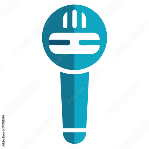 Simple Microphone Icon Vector on White Background