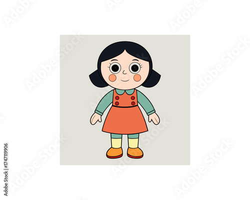 Doll vector free SVG download