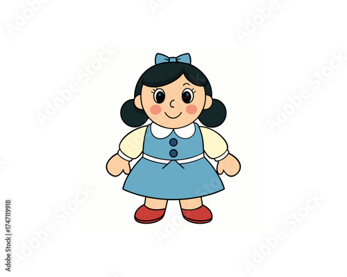 Doll vector free SVG download