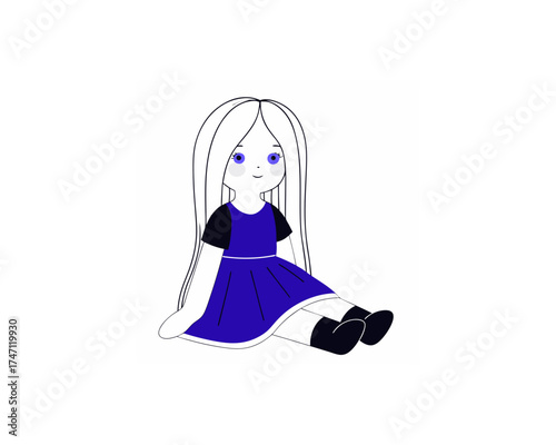 Doll vector free SVG download