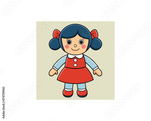 Doll vector free SVG download