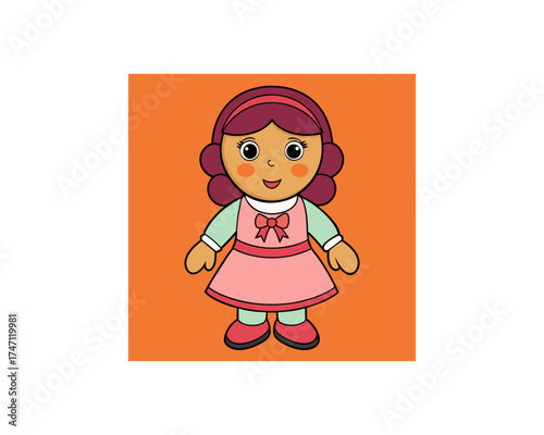 Doll vector free SVG download