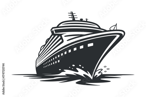 Cruise Liner Maritime Vessel Ocean Holiday Voyage Nautical Seascape Wave Traveling
