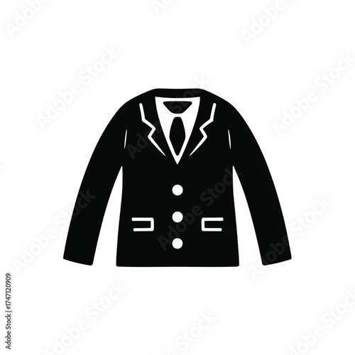 Business Suit Jacket Icon Formal Wear Clothing Symbol