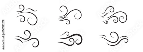 Wind icon set 
