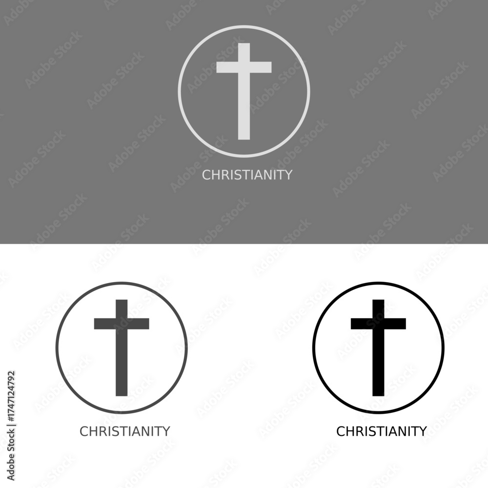 Obraz premium Christian religious symbol icon vector