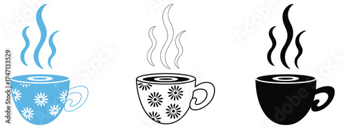 Hot Drink Tea Cup Vector Illustration – Clean Graphic Design for Beverage Packaging, Café Branding, and Digital Food and Drink Artwork