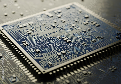 Close-up of Complex Circuit Board