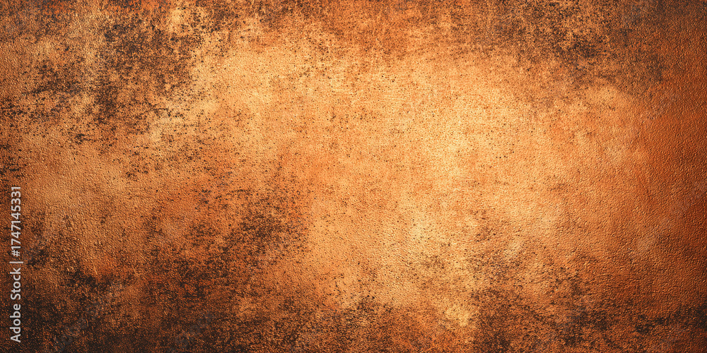 Fototapeta premium Burnt ochre textured background with spots