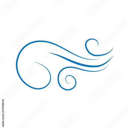 wind icon , cloud wind icon with white background
