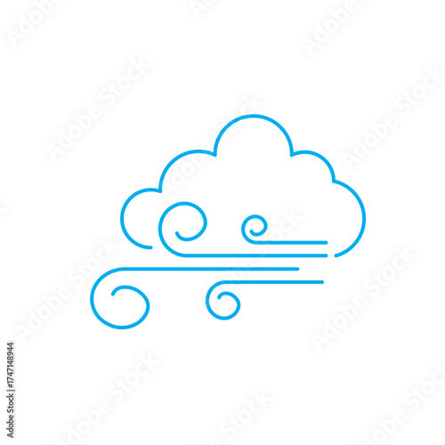 wind icon , cloud wind icon with white background
