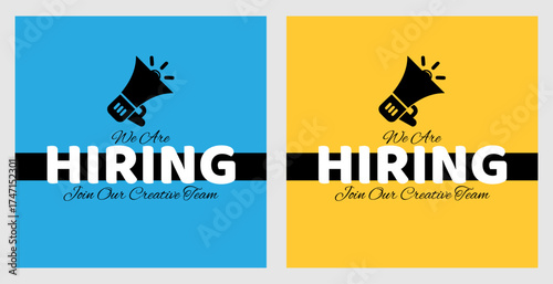 We are hiring job vacancy social media post banner design template. we are hiring background, job vacancy concept