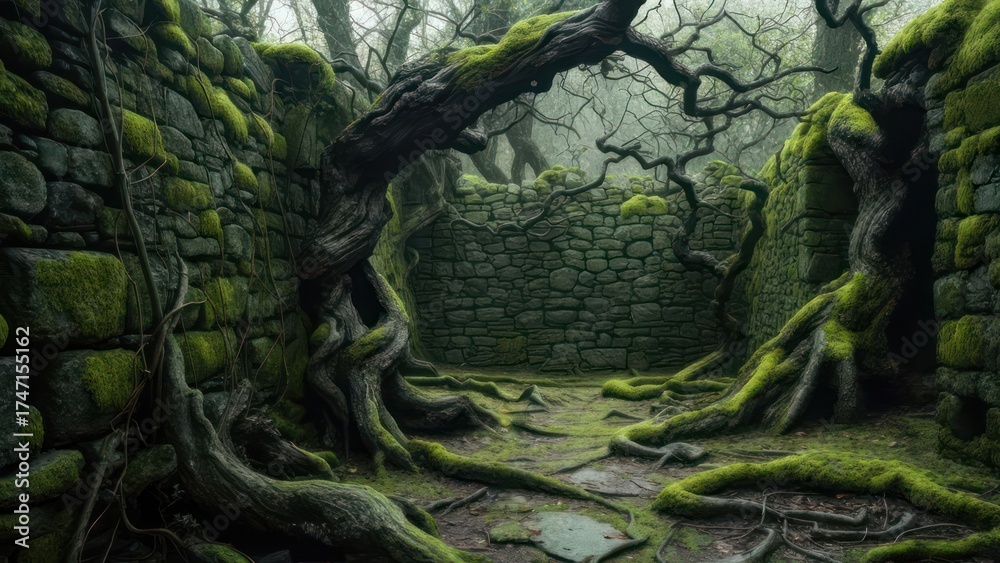 Fototapeta premium Ancient mossy ruins