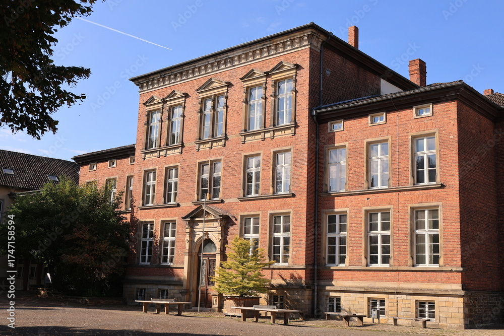 Fototapeta premium Blick in die Altstadt von Rinteln im Weserbergland