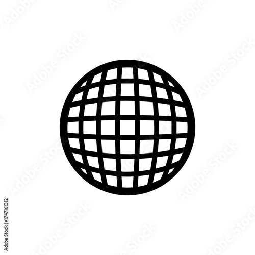 Globe grid icon