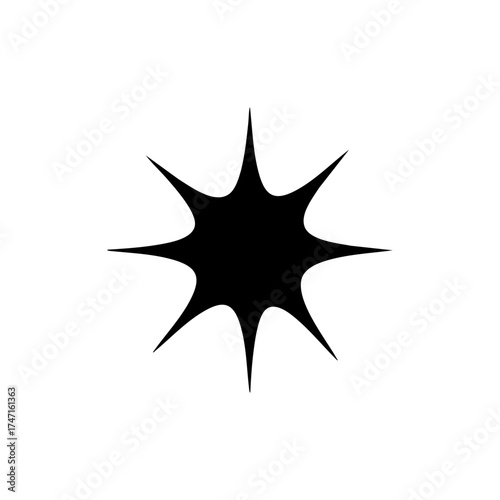 Black abstract burst icon