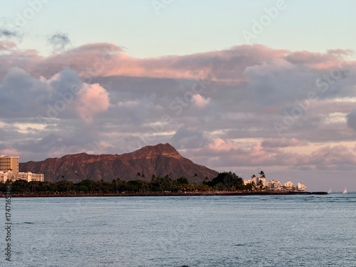 Bilde på lerret sunset over diamond head