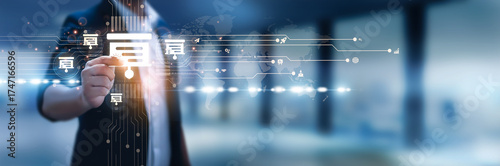 Businessman hand hold introduction, company profile, brand presentation, business overview, professional identity, corporate values, service highlights, product showcase, market positioning