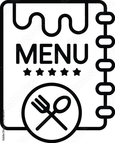 Restaurant menu card food and drink list design vector icon