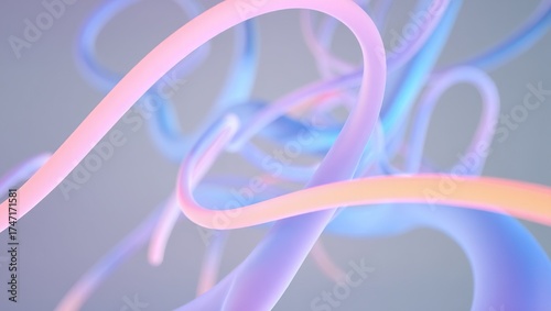 Fluid abstract pastel background with elegant curves
