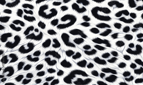 Elegant white leopard fur pattern texture vector with seamless camouflage background suitable for artistic wallpaper designs, fashion clothing, and textile prints.