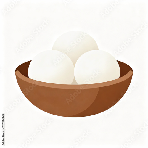 rasgulla on white background