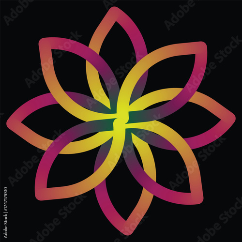 abstract flower symbol