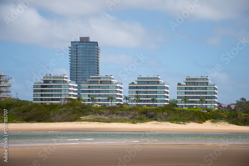 Картината върху платно residential buildings by the sea in punta del este in uruguay