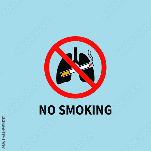 Do not smoke icon flat vector design.
