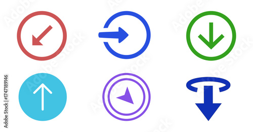 Universal Arrow Icons Pack for UI/UX Design Download, Upload, Login, and Directional Symbols