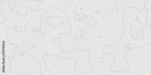 Contour lines topography minimalist gray geographic mountain relief map background, abstract curve textured grey surface modern design with topographic wavy seamless pattern of detail background.