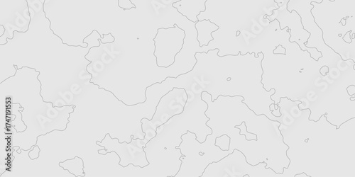Contour lines topography minimalist gray geographic mountain relief map background, abstract curve textured grey surface modern design with topographic wavy seamless pattern of detail background.