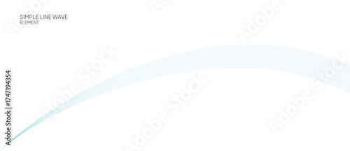 Blue Gradient Wave – Minimal Curved Abstract on White Background